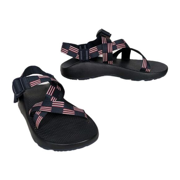 CHACO Z/1 Classic Hiking Sandal American Flag Adjustable Strap J105411 Men's 8 - Picture 1 of 8